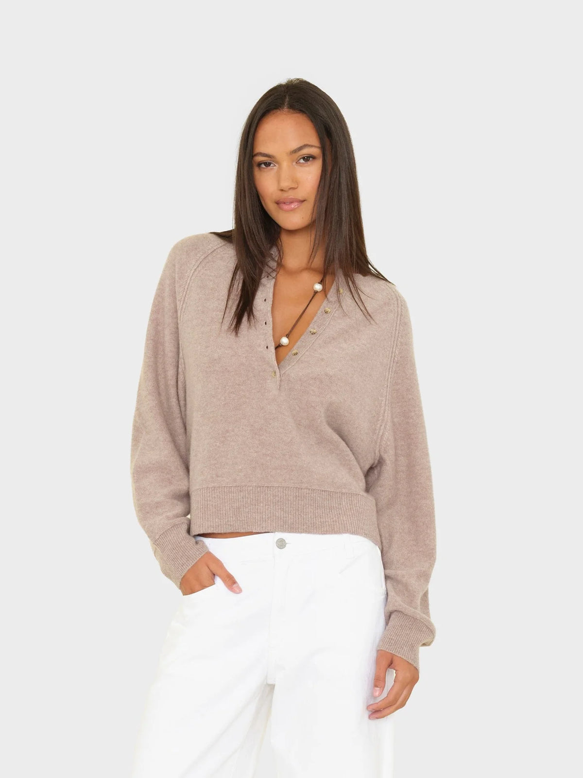 Xirena Sweater Girffin Sweater, Heather Brown Soho-Boutique