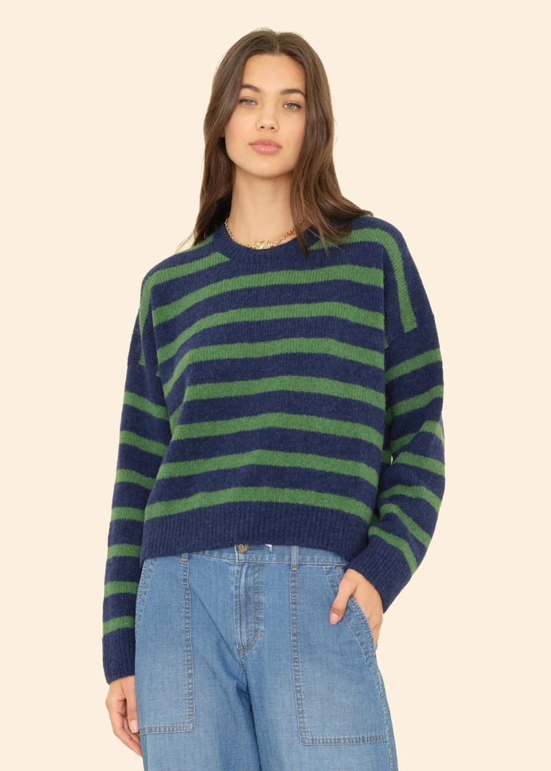 Xirena Sweater Lela Sweater, Navy Pine Soho-Boutique