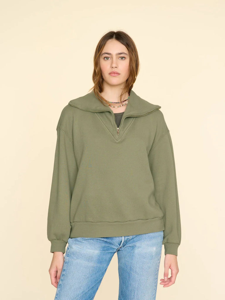 Xirena Sweatshirt Clark Sweatshirt, Green Agate Soho-Boutique