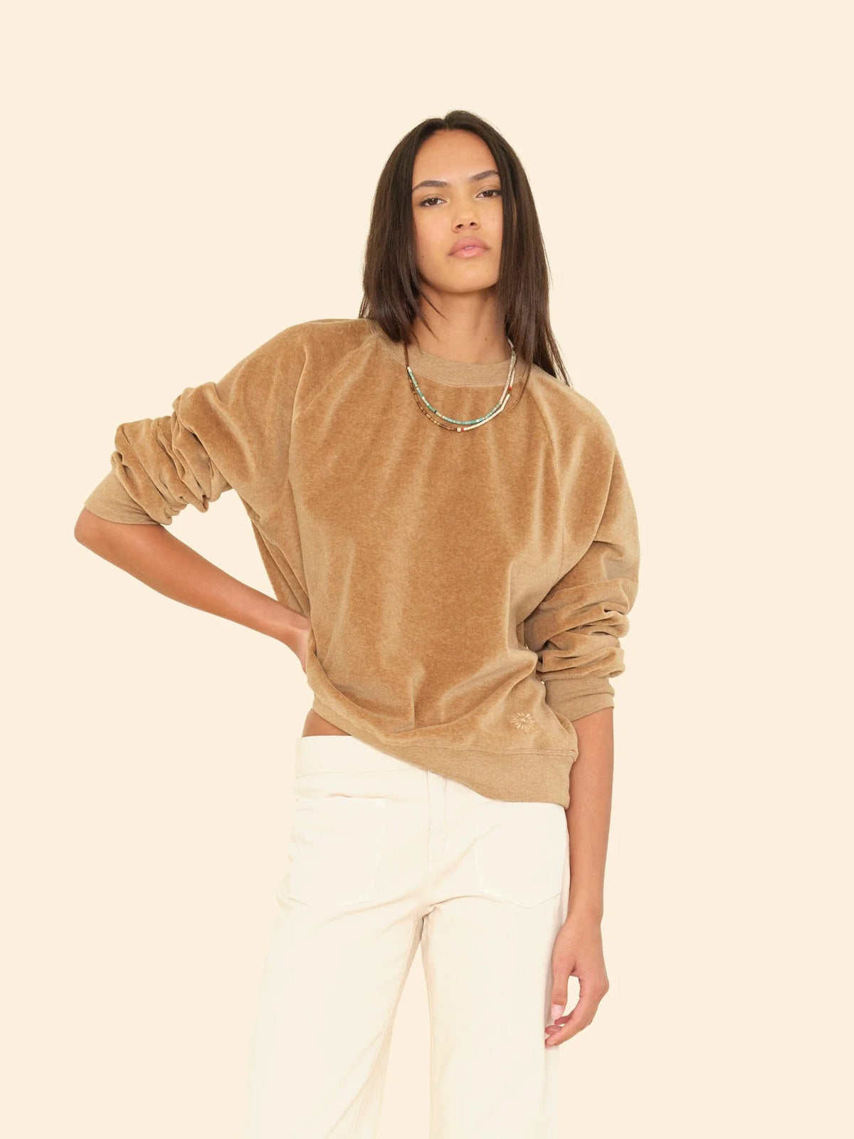 Xirena Sweatshirt Pierre Sweatshirt, Heather Camel Soho-Boutique