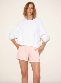 Xirena Sweatshirt Shayne Sweatshort, Pink Pom Soho-Boutique