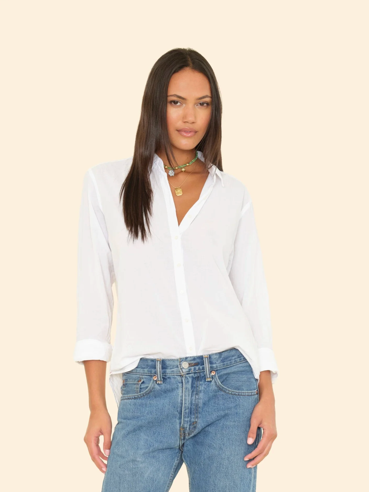 Xirena Top Beau Shirt, White Soho-Boutique