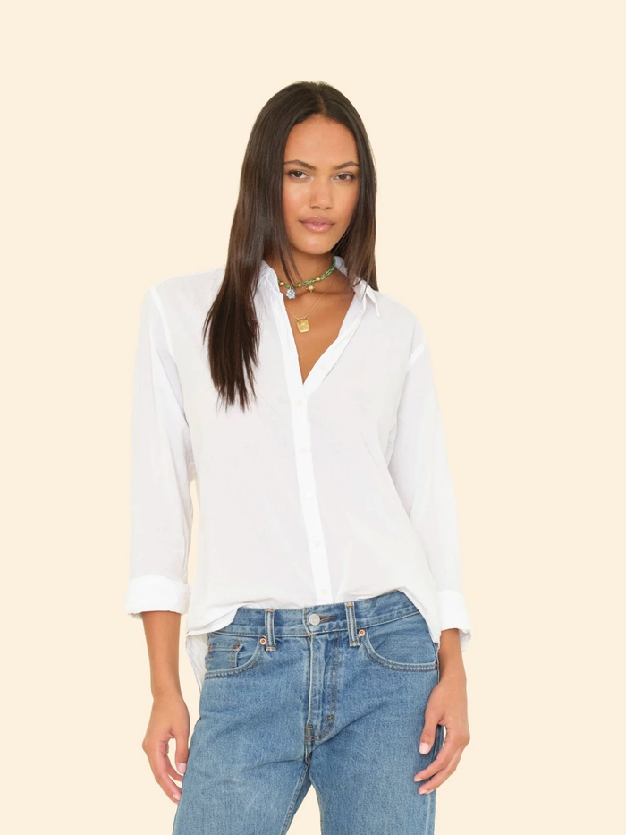 Xirena Top Beau Shirt, White Soho-Boutique