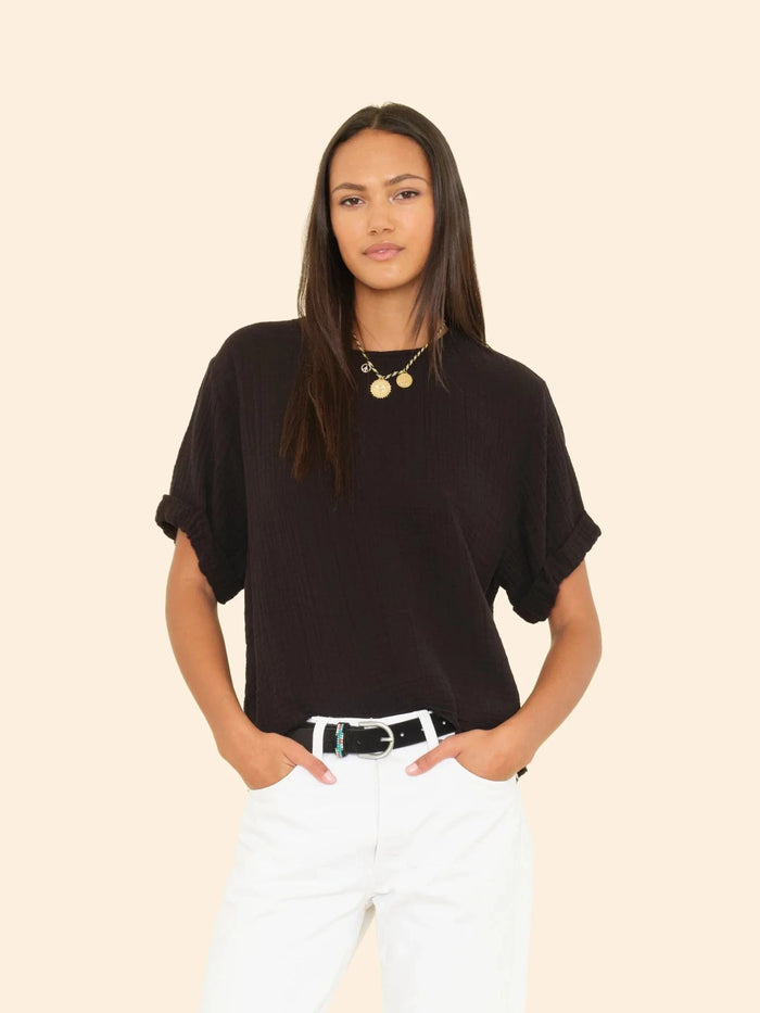 Xirena Top Carson Top, Black Soho-Boutique