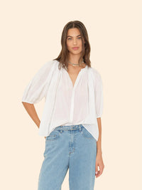 Xirena Top Evynn Shirt, White Soho-Boutique