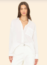 Xirena Top Sydney Shirt, White Soho-Boutique