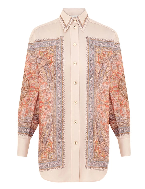 Zimmermann Blouse Illustration Paisley Shirt, Paisley Haze Soho-Boutique