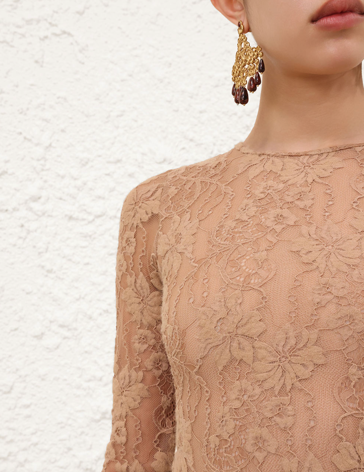Zimmermann Bodysuit Lace Bodysuit, Biscuit Soho-Boutique