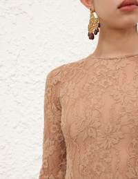 Zimmermann Bodysuit Lace Bodysuit, Biscuit Soho-Boutique