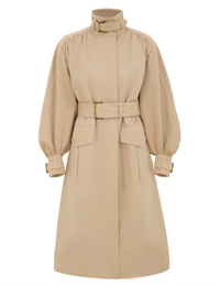 Zimmermann Coat Hypnotic Biker Trench Coat, Latte Soho-Boutique