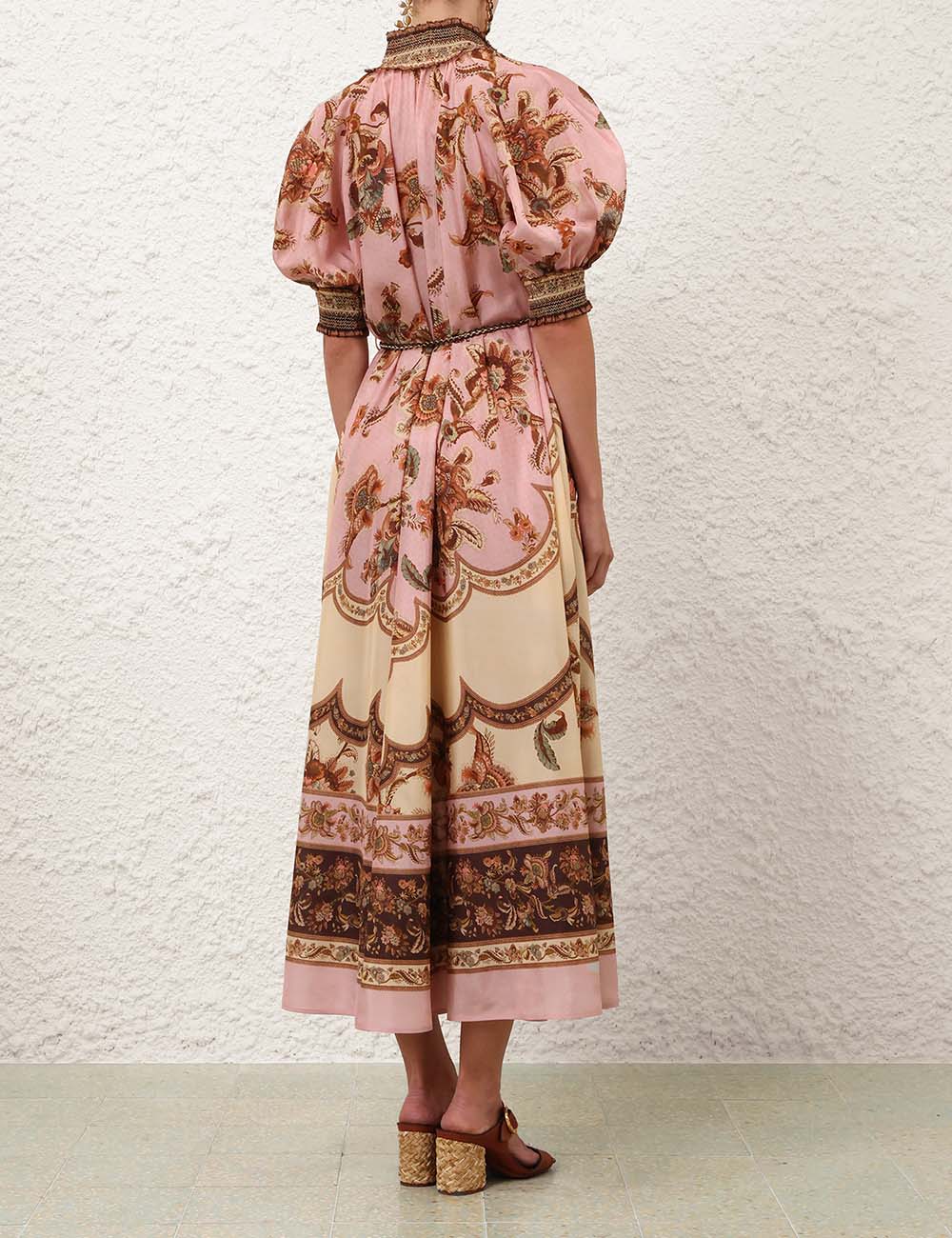 Zimmermann Dress Aster Billow Maxi Dress, Mauve Jacobean Soho-Boutique