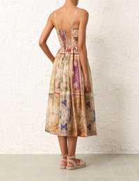 Zimmermann Dress August Tie Front Midi Dress Soho-Boutique