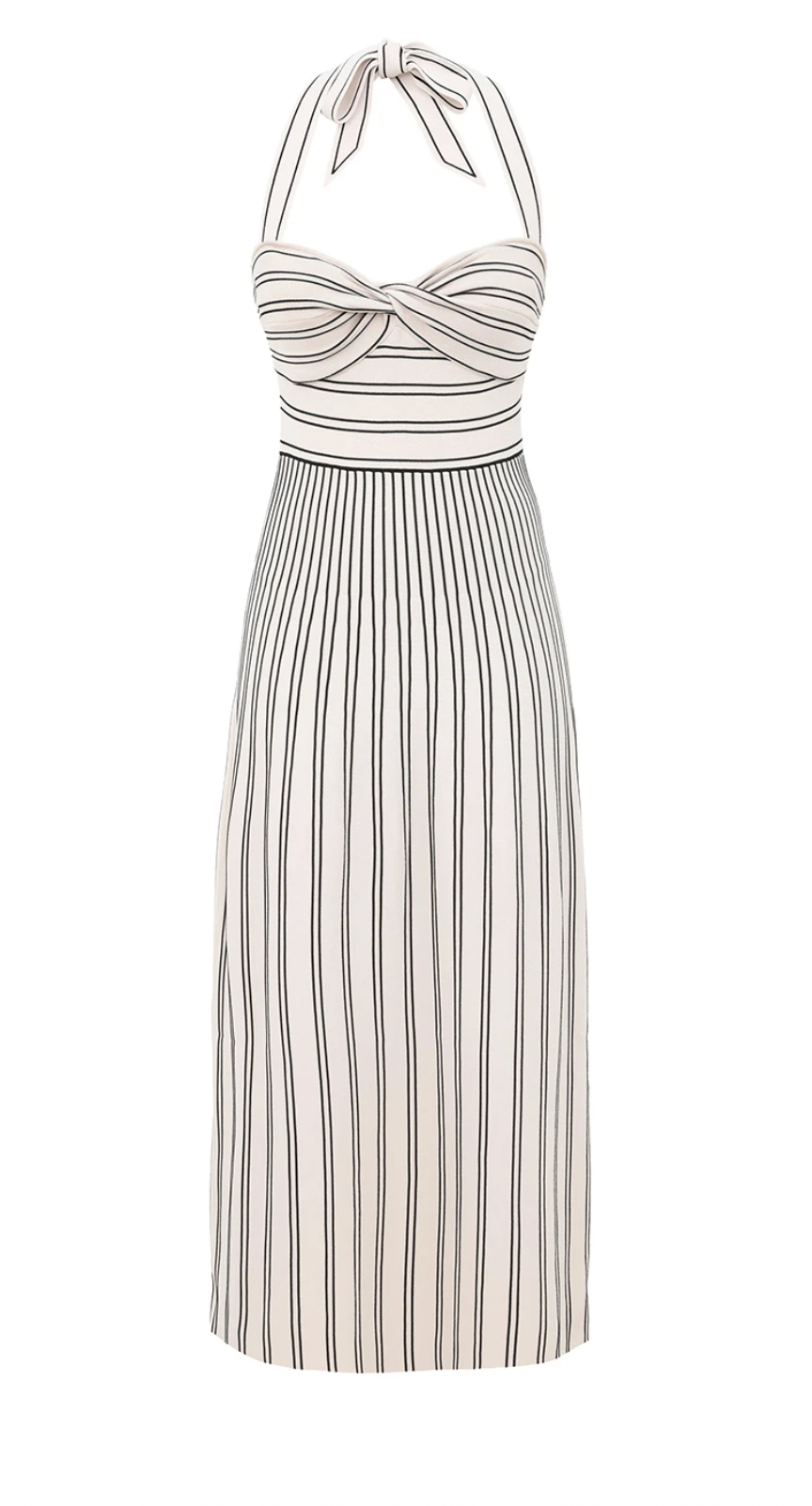 Zimmermann Dress Daylight Twist Midi Dress, Cream and Black Soho-Boutique