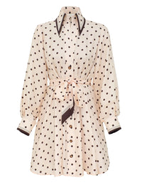 Zimmermann Dress Dot Tuck Mini Dress, Cream Dot Soho-Boutique