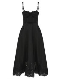 Zimmermann Dress Hypnotic Lace Trim Gown, Black Soho-Boutique
