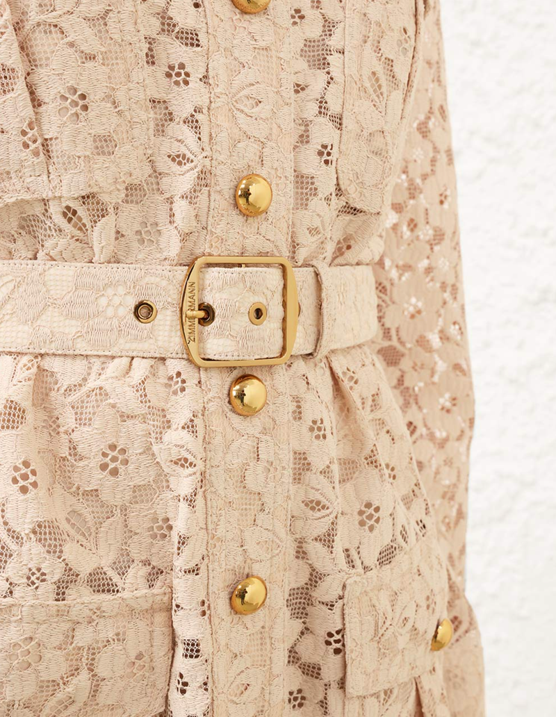 Zimmermann Dress Hypnotic Lace Utility Dress, Cream Soho-Boutique