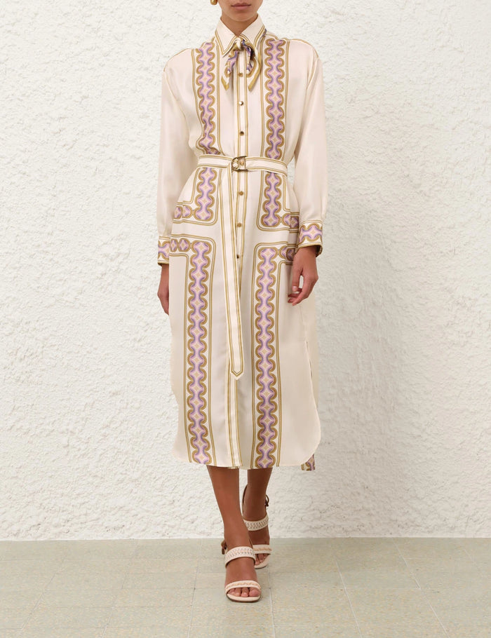 Zimmermann Dress Luna Retro Midi Dress, Retro Geo Soho-Boutique