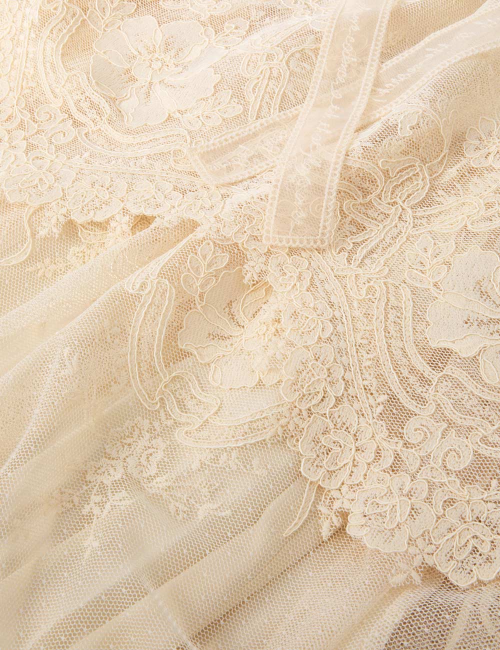 Zimmermann Dress Luna Tiered Lace Slip, Cream Soho-Boutique