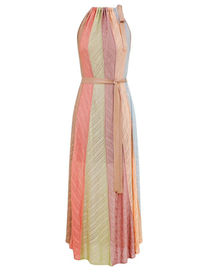 Zimmermann Dress Mahon Splice Halter Midi Dress, Spliced Multi Soho-Boutique