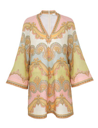 Zimmermann Dress Maxine Tunic Dress, Gold Paisley Soho-Boutique