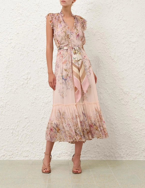 Zimmermann Dress Rebellion Flutter Dress, Cream Aviary Soho-Boutique