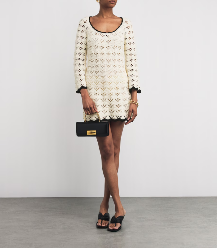 Zimmermann Dress Rhiannon Crochet Dress, Ivory Soho-Boutique