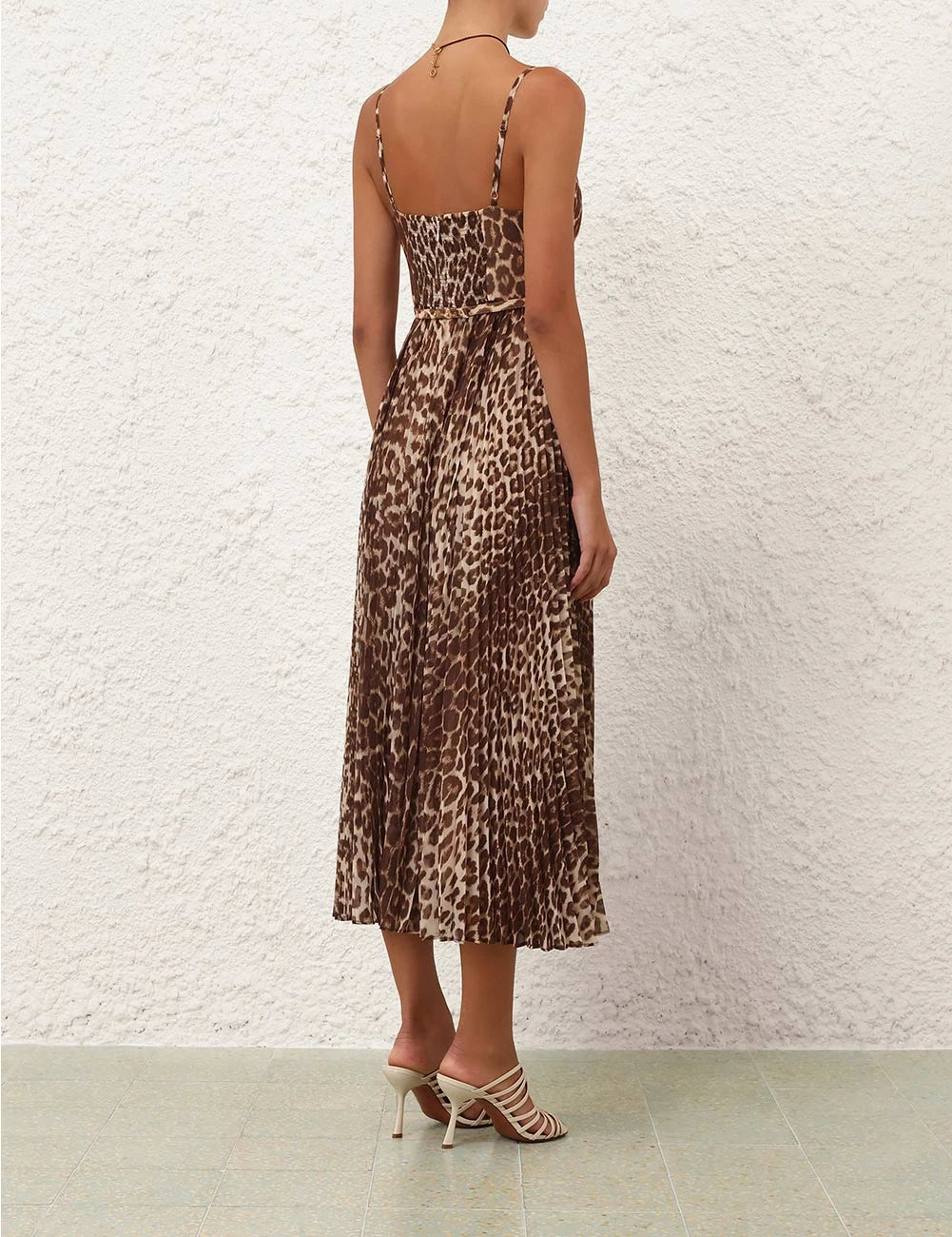 ZIMMERMANN Sunray Pleated Picnic Dress | Leopard
