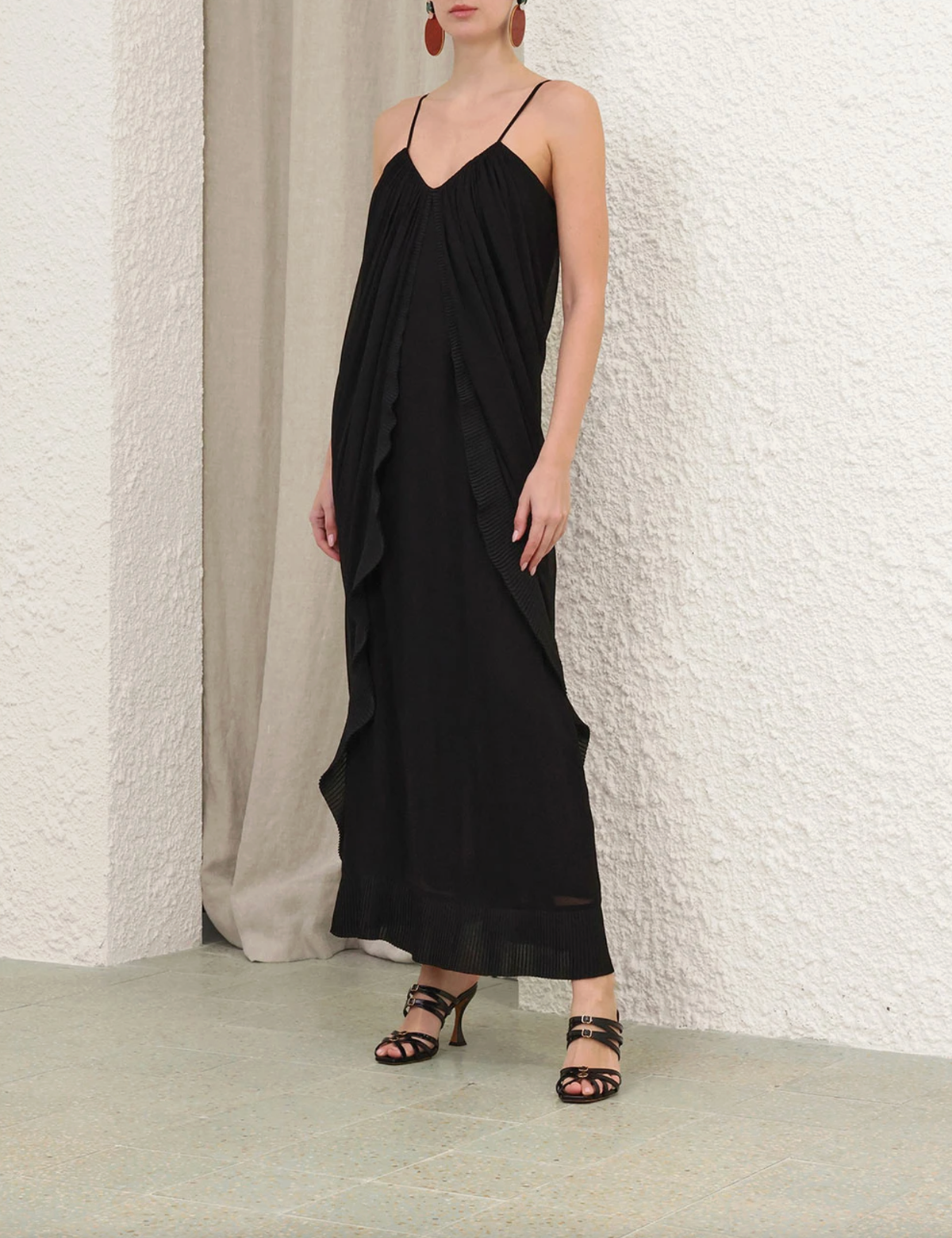 Zimmermann Dress Valiant Floating Slip Dress, Black Soho-Boutique