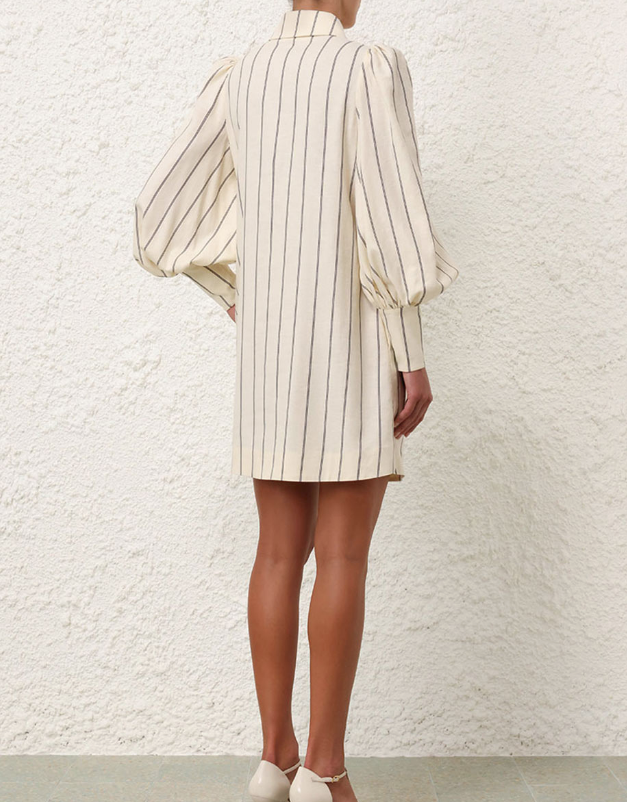 Zimmermann Natura Stripe Tunic Dress, Navy/Cream Stripe Soho-Boutique