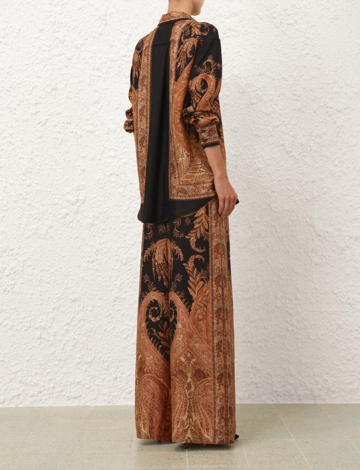 Zimmermann Pant Hypnotic Track Pant, Black Paisley Soho-Boutique