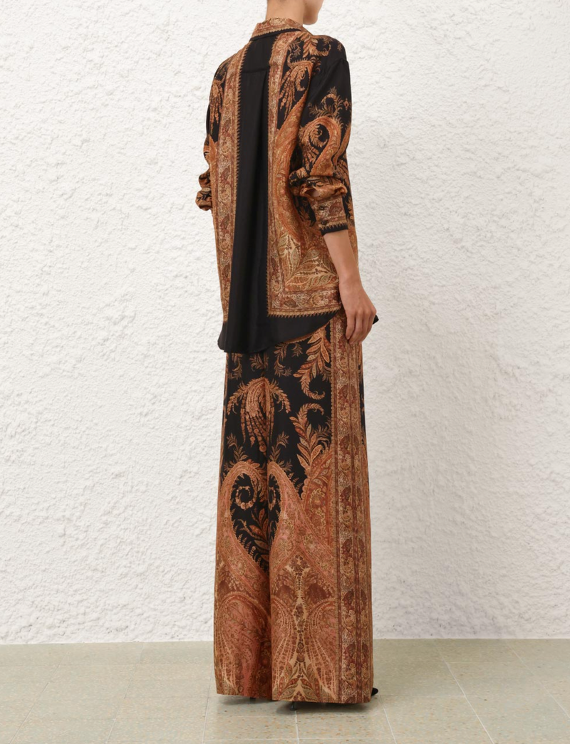 Zimmermann Pant Hypnotic Track Pant, Black Paisley Soho-Boutique