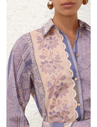Zimmermann Shirt Lucky Relaxed Shirt, Blue Bandana Soho-Boutique