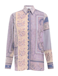 Zimmermann Shirt Lucky Relaxed Shirt, Blue Bandana Soho-Boutique