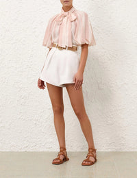 Zimmermann Shorts Acacia Tuck Short, Ivory Soho-Boutique