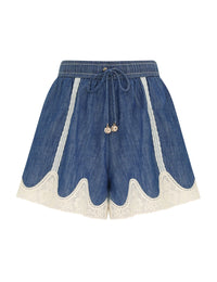 Zimmermann Shorts Awaken Denim Short, Railway Blue Soho-Boutique