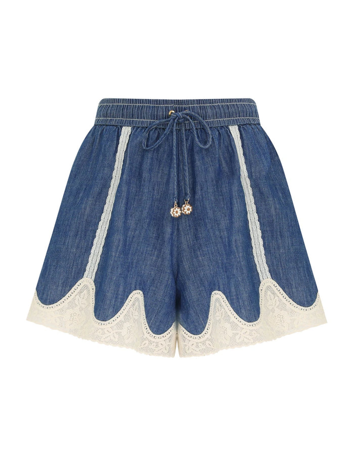 Zimmermann Shorts Awaken Denim Short, Railway Blue Soho-Boutique