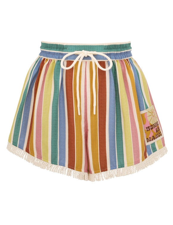 Zimmermann Shorts Everley Relaxed Short, Multi Stripe Soho-Boutique