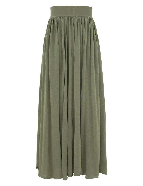 Zimmermann Skirt Illuminate Gathered Skirt, Olive Soho-Boutique