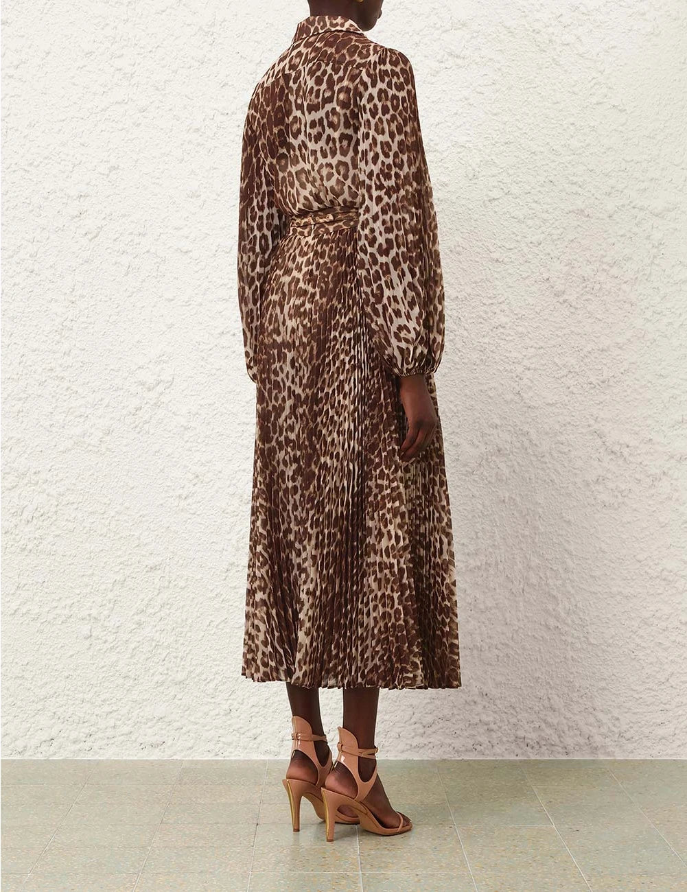 Zimmermann Skirt Sunray Pleated Skirt, Leopard Soho-Boutique