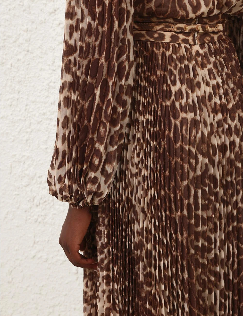 Zimmermann Skirt Sunray Pleated Skirt, Leopard Soho-Boutique