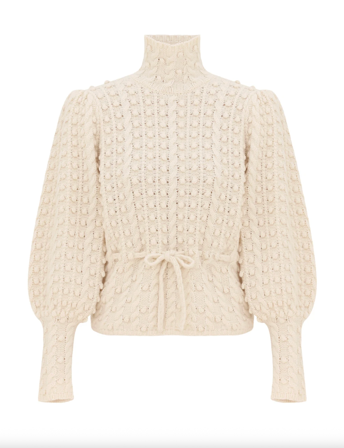 Zimmermann Sweater Valiant Wool Bauble Sweater, Cream Soho-Boutique