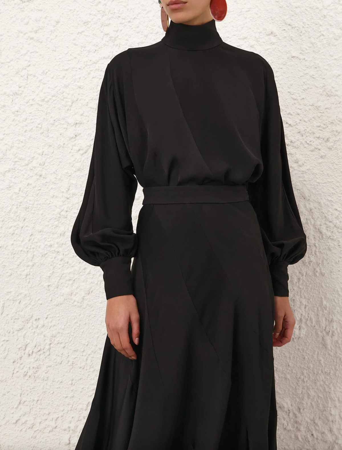 Zimmermann Top Bias Blouse, Black Soho-Boutique