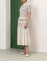 Zimmermann Top Matchmaker Knit Stripe Polo Soho-Boutique