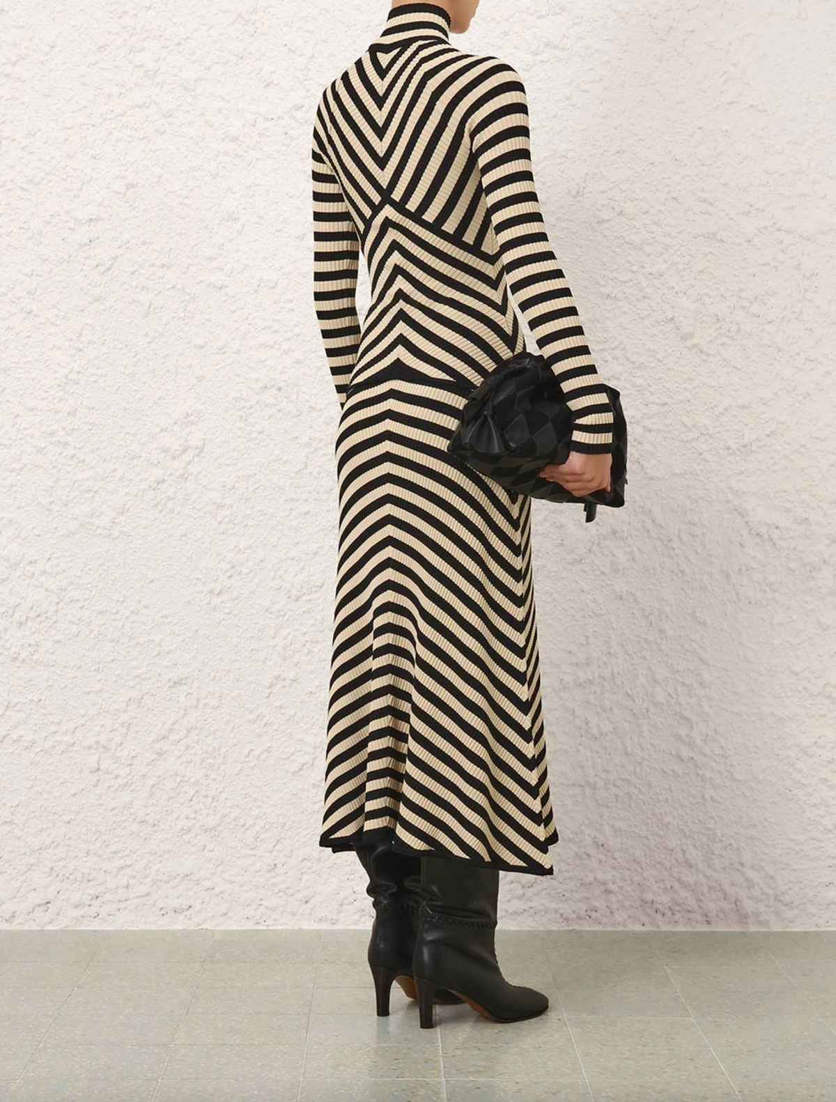 Zimmermann Top Valiant Deco Stripe Top, Black and Cream Soho-Boutique