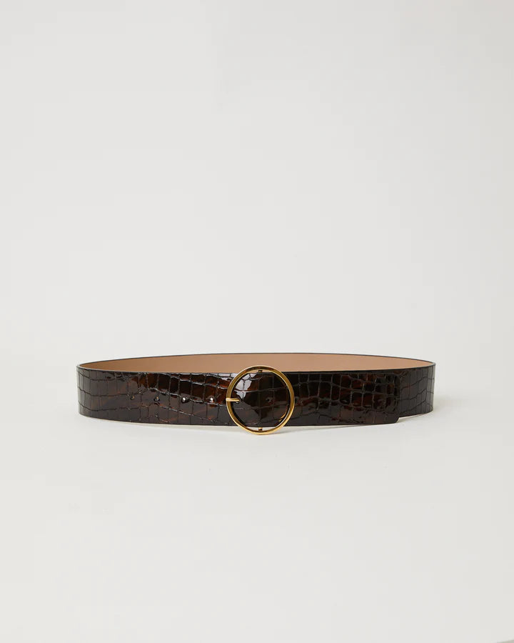 B-LOW THE BELT Belts Molly Croco Luster, Bronze Gold Soho-Boutique