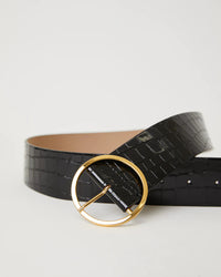 B-LOW THE BELT Belts Molly Croco Luster, Bronze Gold Soho-Boutique