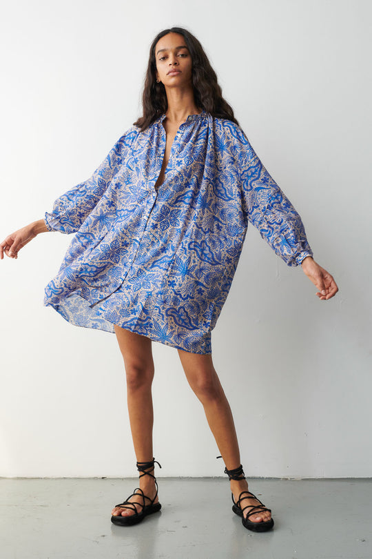 Chufy Dress Pia Mini Dress, Natty Blue Soho-Boutique