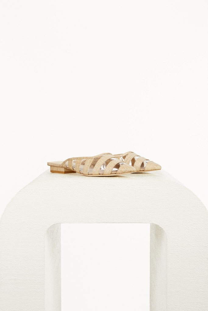Cult Gaia Shoe Femi Flat, Natural Soho-Boutique