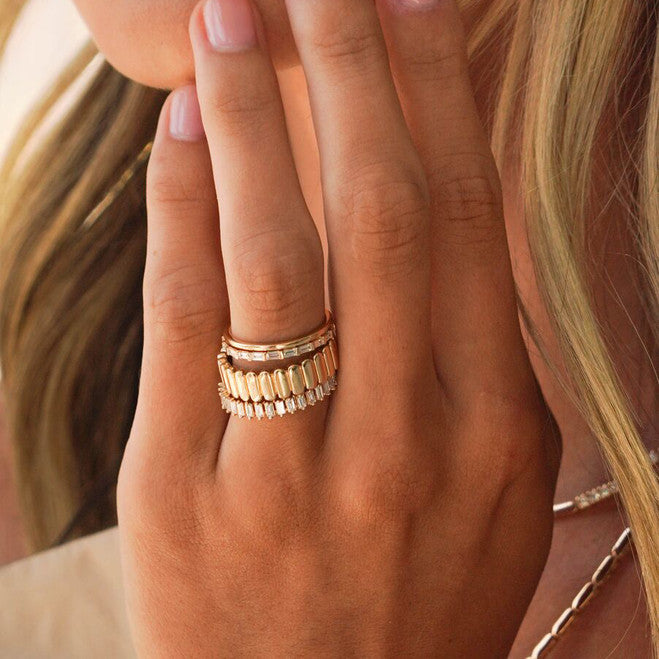 Dana Rebecca Designs Fine Jewelry Melody Eden Vertical Gold Bar Ring Soho-Boutique