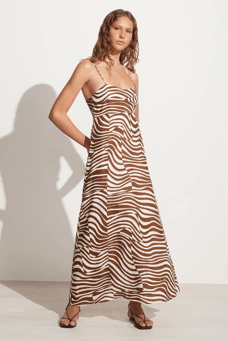 FAITHFULL THE BRAND Dress Sorso Midi Dress, Sol Print Soho-Boutique